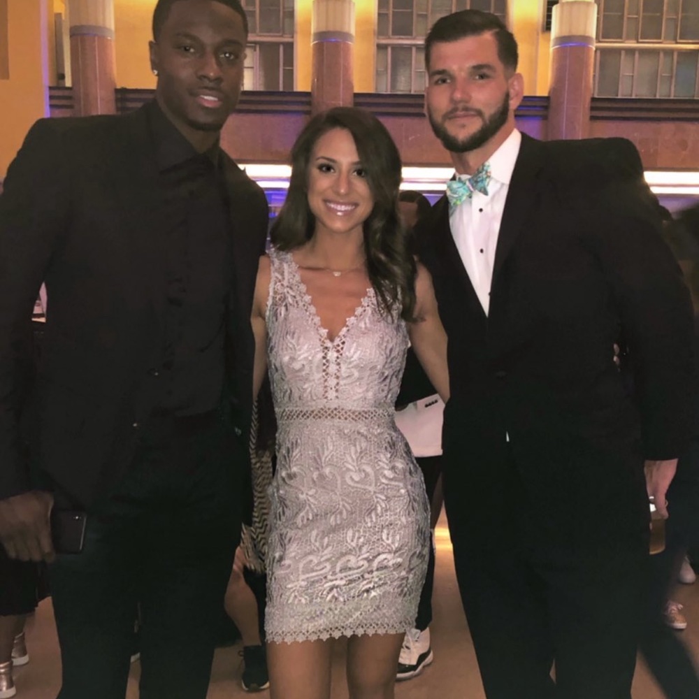 Crochet mini dress. Lavender silver color size medium sits like a small